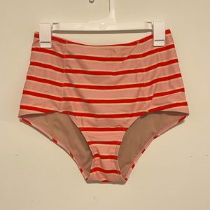 Kortni Jeane Pink and Red Stripe High Rise Bottoms